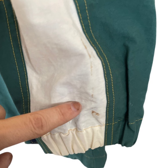 Vintage L.L. Bean‎ Sailing Windbreaker Jacket 1990s Yellow Green Nautical - Picture 14 of 15